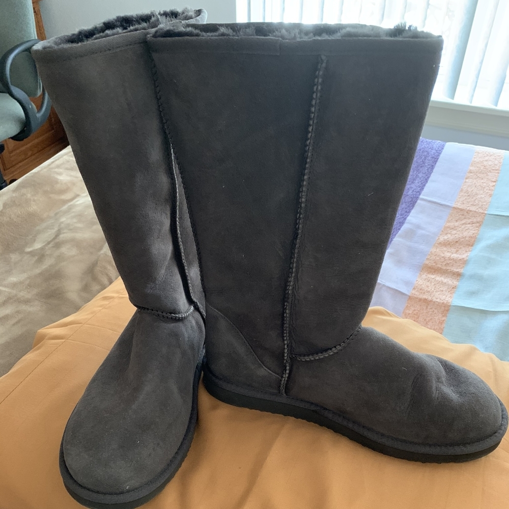 Brown Suede Faux Fur Lined Boots